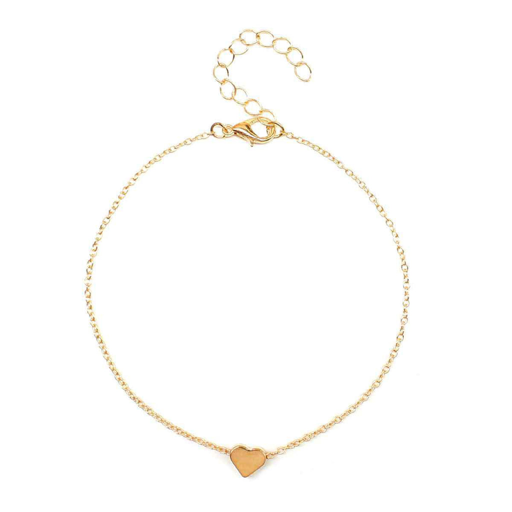 Bohemian Chain Heart Anklet Jewelry