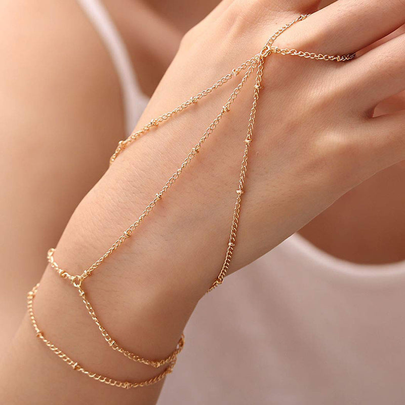 Finger Connected Hand Chain Bracelet