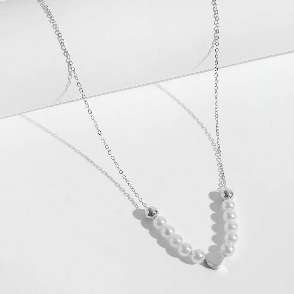 Heart Pendant Pearl Necklaces