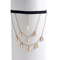 Women Jewelry Multi-layer Tassel Shell Pendant Thigh Chain
