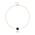 Black Glass Beads Necklace