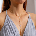 Women Design Collar Chain Necklace Simple Pearl