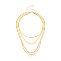 Multi Layer Snake Bone Chain Necklace Choker for Women