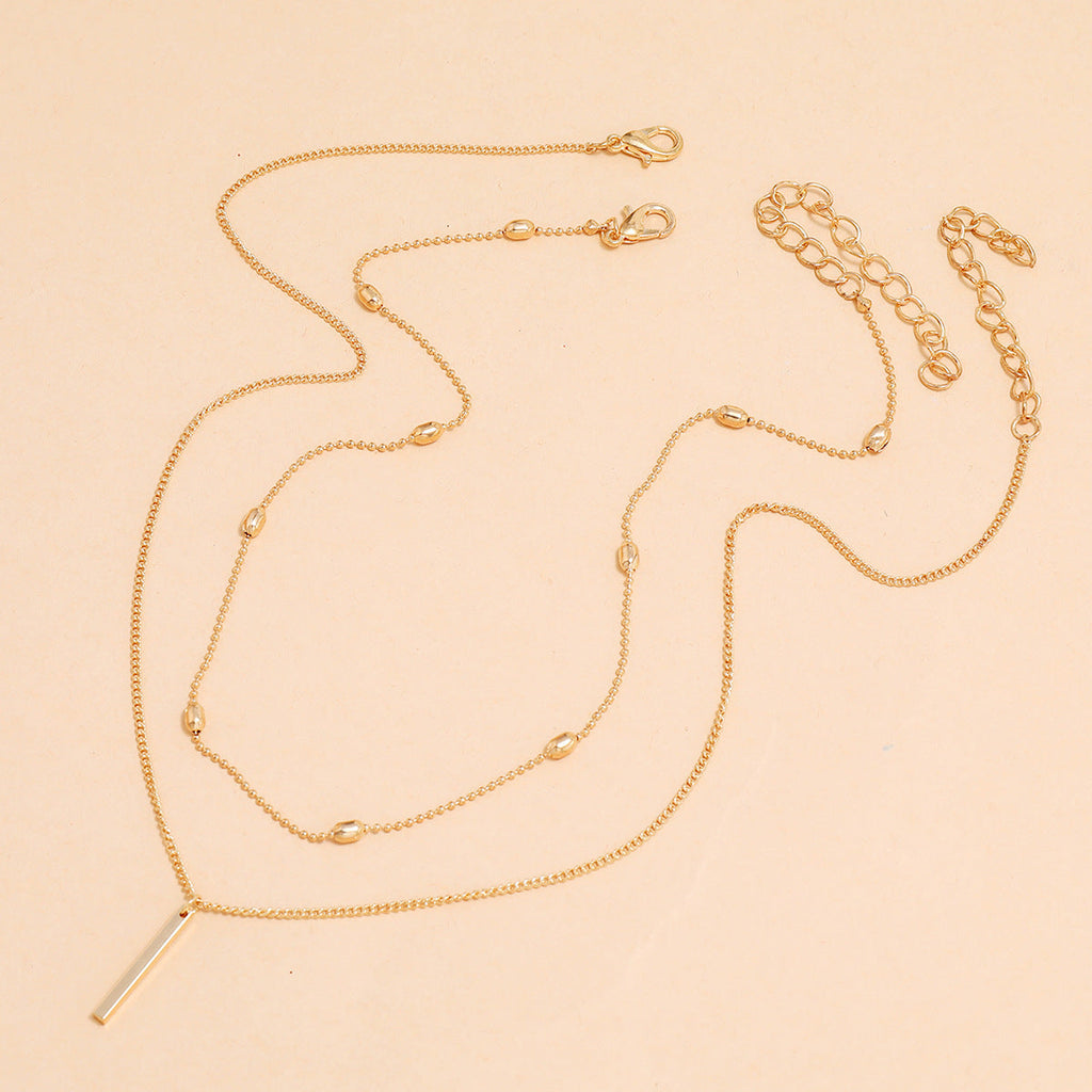 Multi Layered Related Clavicle Chain Necklace