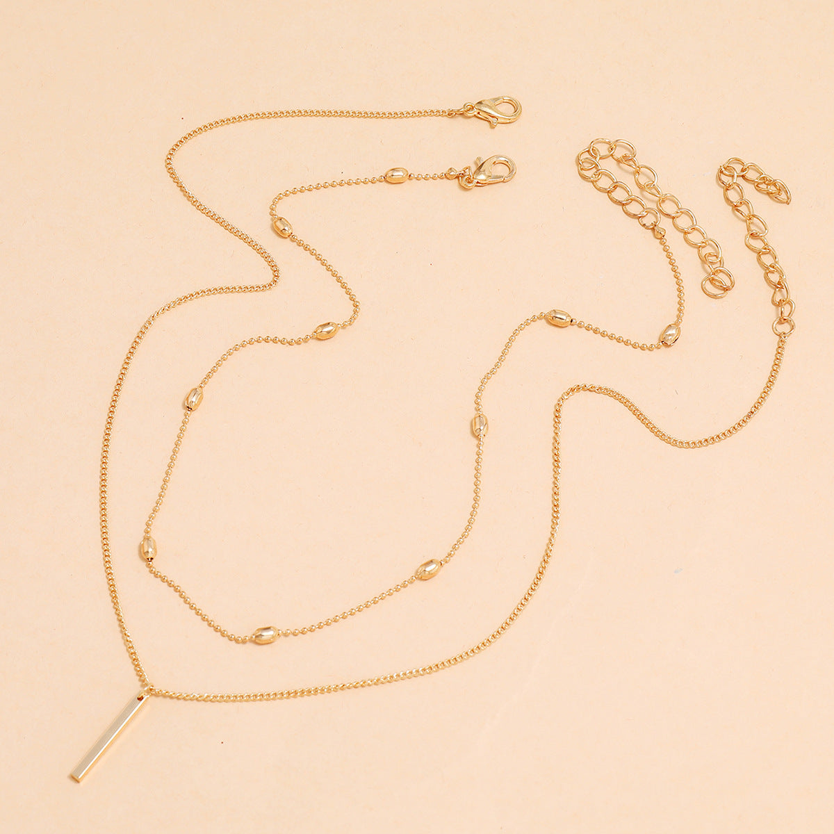 Multi Layered Related Clavicle Chain Necklace