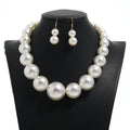 Big Imitation Pearl Necklaces Chunky Boho Short Choker
