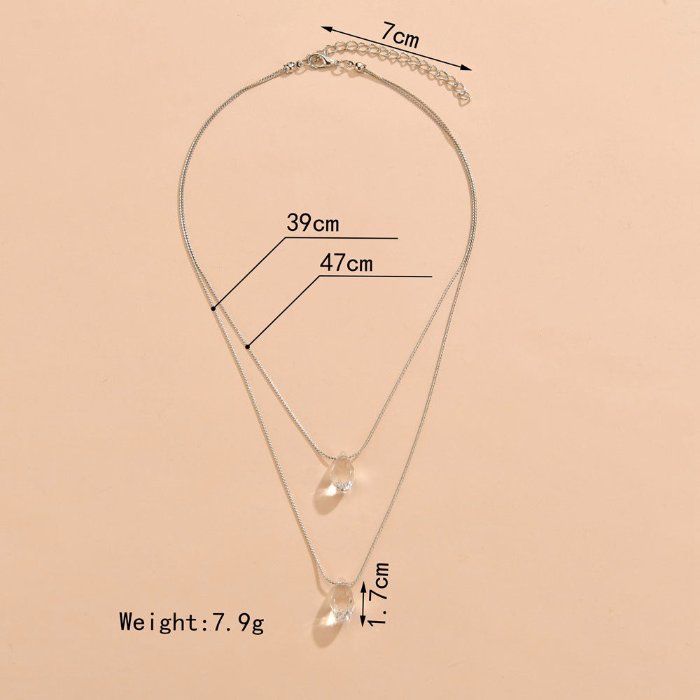 Glass Water Drop Necklace