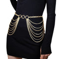 Multi-Layer Alloy Waist Chain Rhinestone Tassel Sexy Bikini Chain