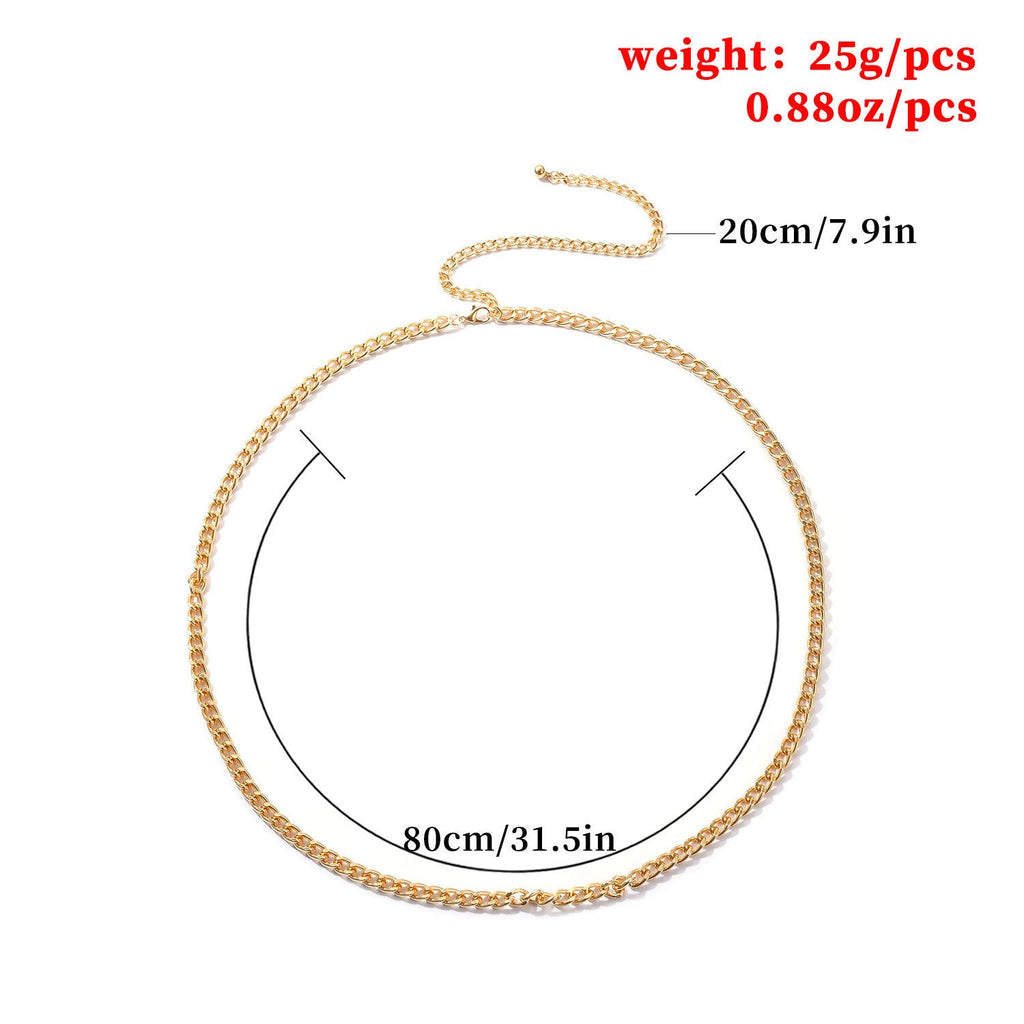 Punk Exaggerated Metal Chain Body Chains