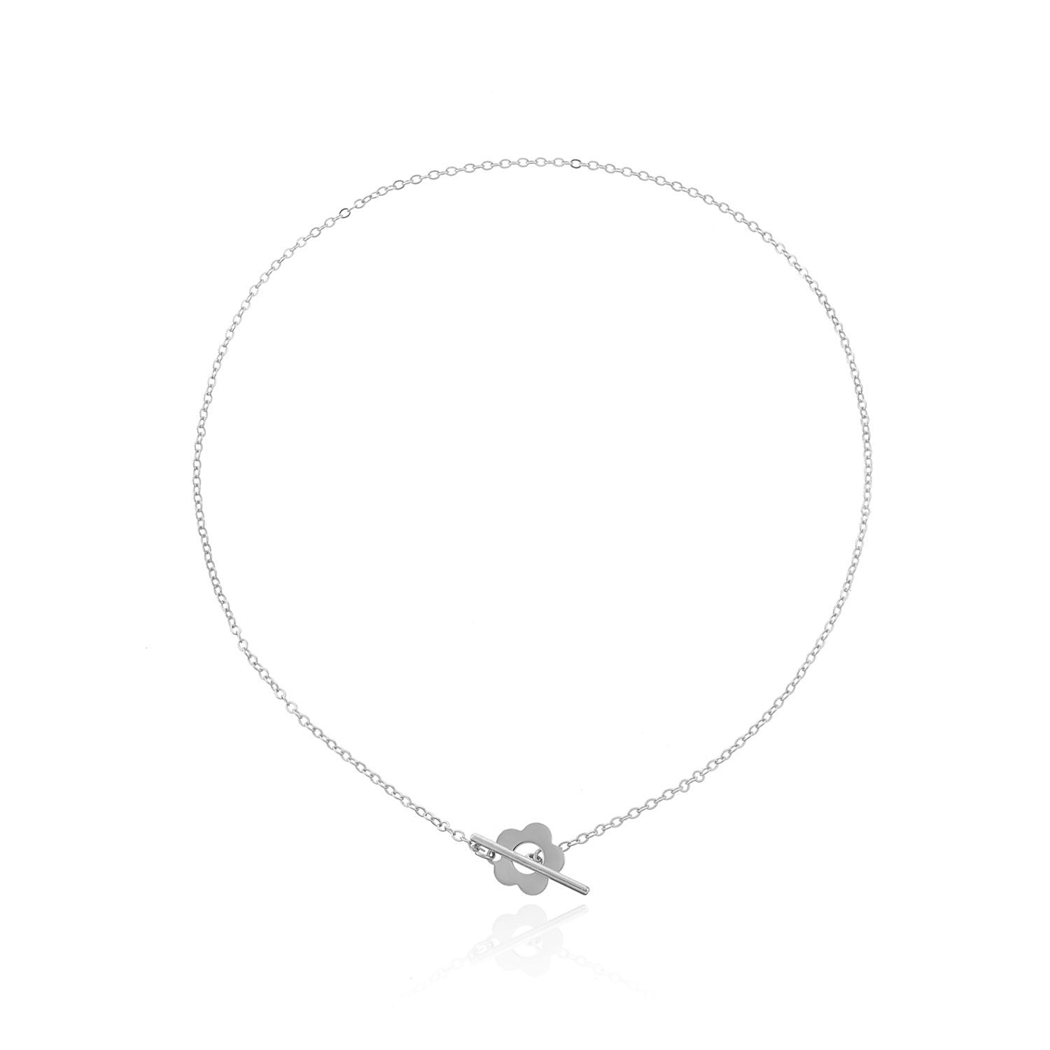 Chain Necklace Women Flower Lock Collar