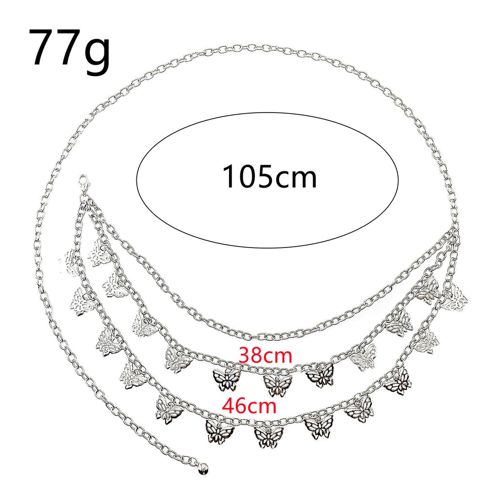 Retro Fashion Butterfly Pendant Multi-layer Trouser Chain