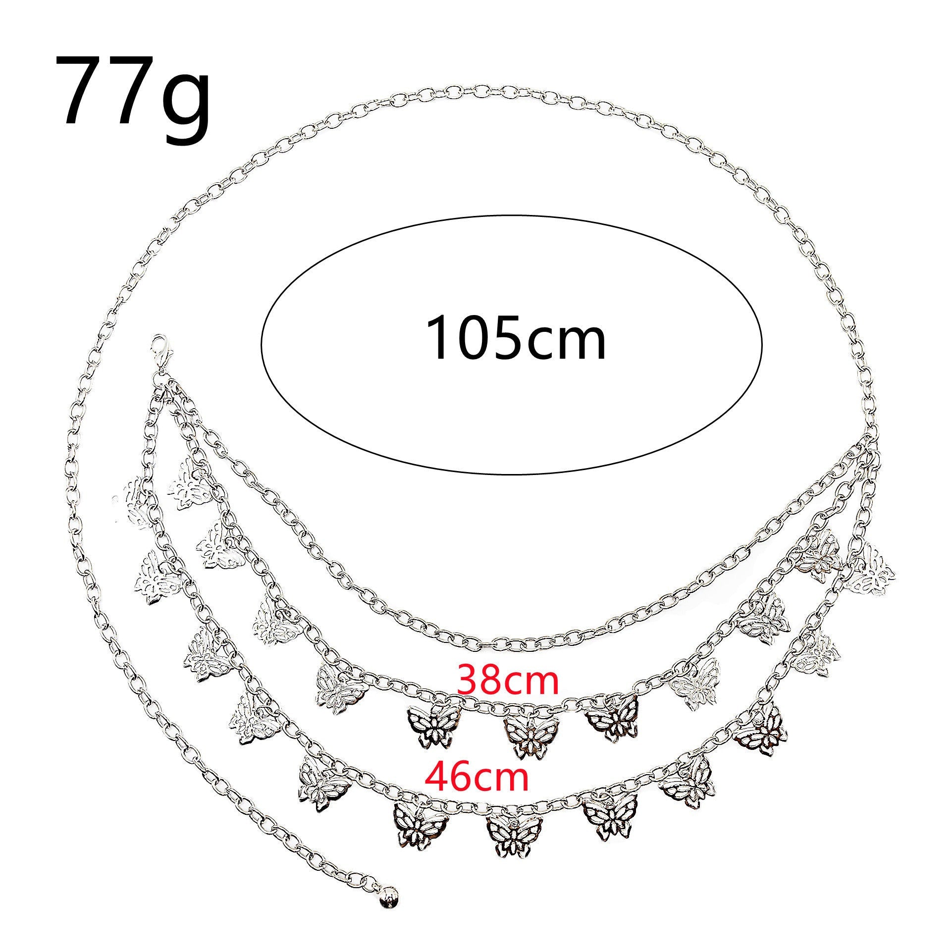 Retro Fashion Butterfly Pendant Multi-layer Trouser Chain