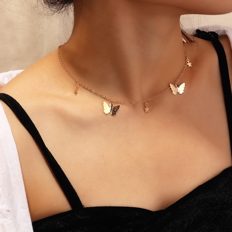 Boho Butterfly Women Necklace