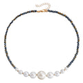 Pearl Baroque Glass Bead Chain Necklace