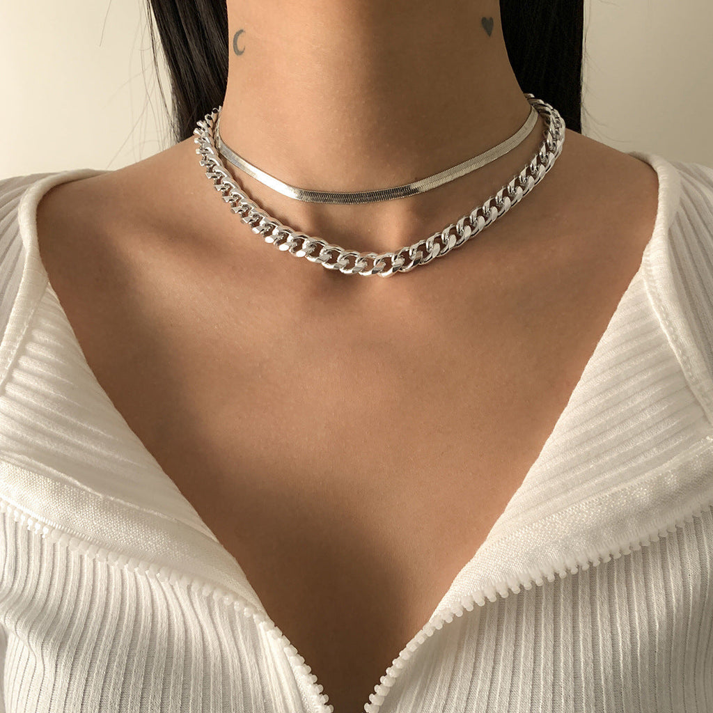 Multilayer Layered Snake Chain Necklace