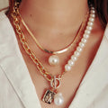 Punk Jewelry Cuban Baroque Pearl Pendant Necklaces