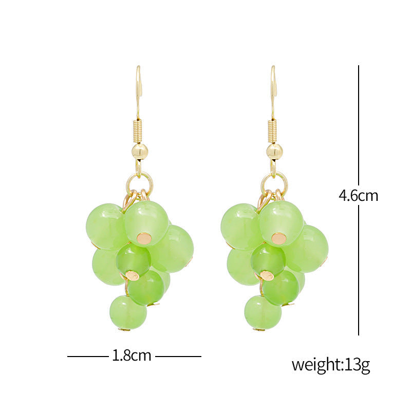 Sweet Lovely Fruit Earrings Pendant Grape Earrings
