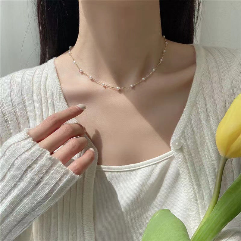 Elegant Bridal Pearls Jewelry Necklace