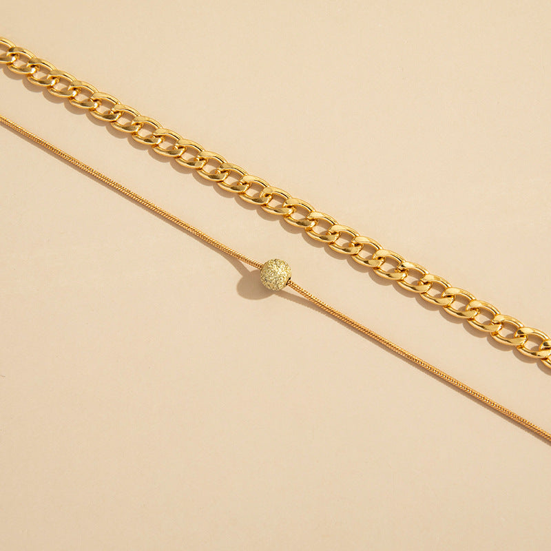 Hip Hop Bead Cuban Chain  Anklet Jewelry