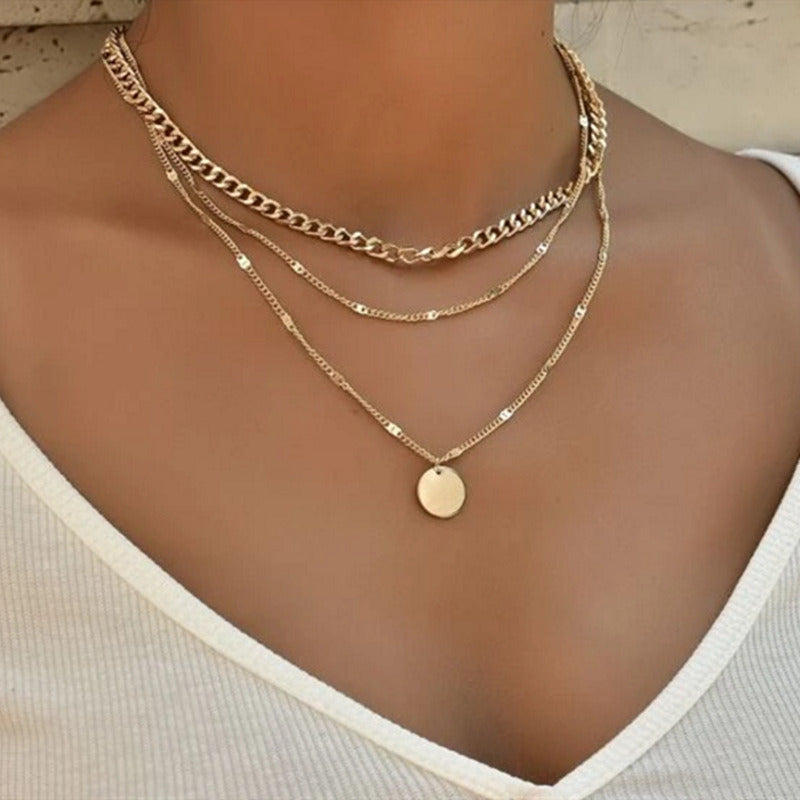 Double Layer Chain Small Love Heart Pendant Necklace
