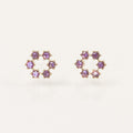 Rhinestone Ring Stud Earring