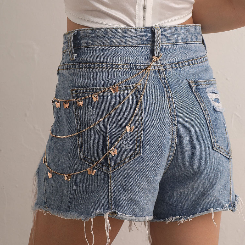 Punk Street Butterfly Belt Waist Chain