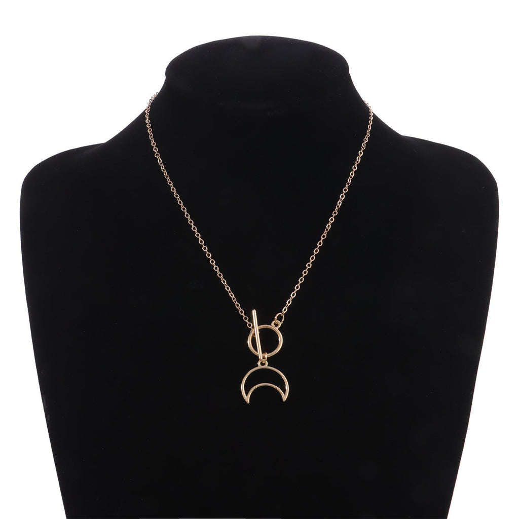 Moon Shape Pendant Necklace