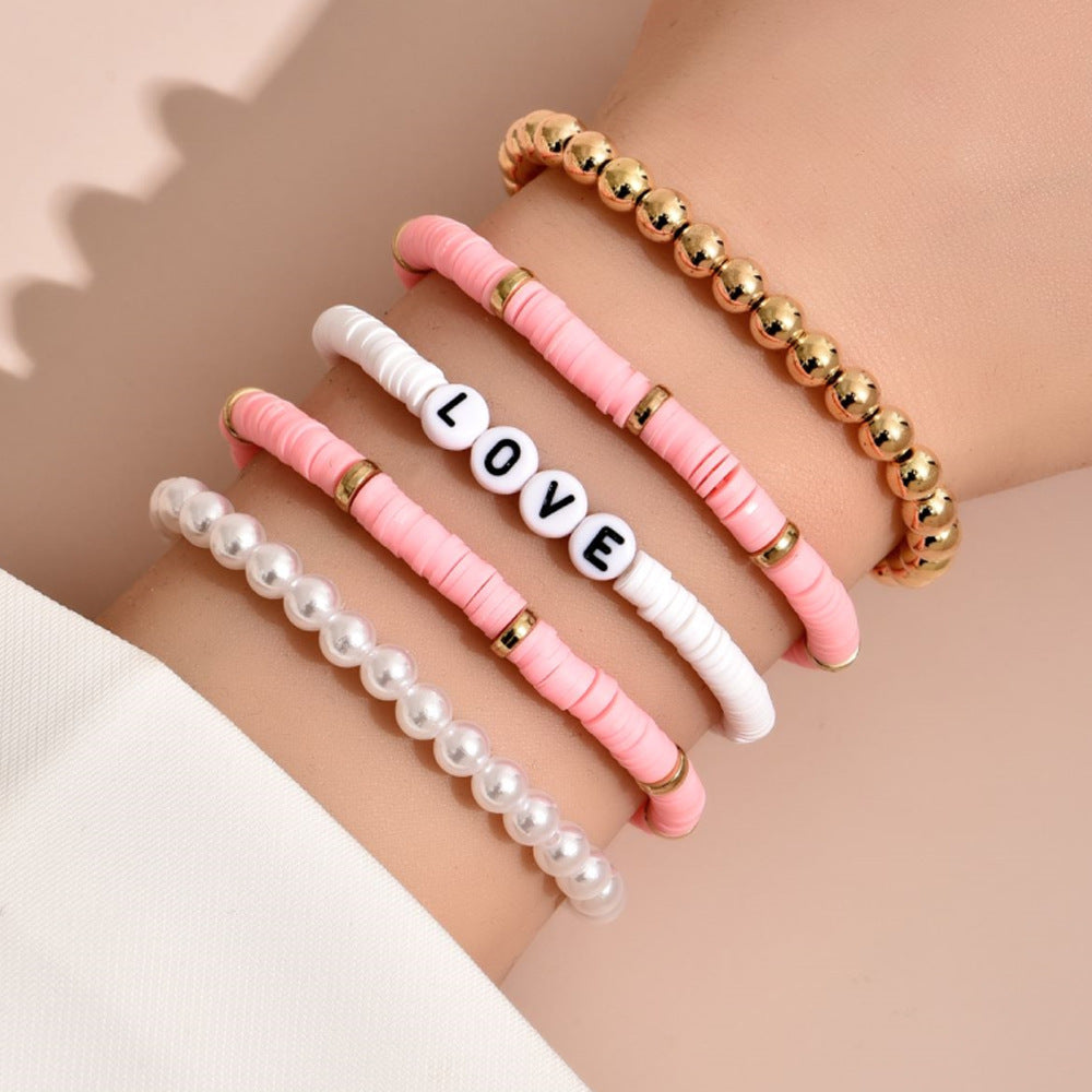 Bohemian Colorful Elastic Beaded Bracelet for Women
