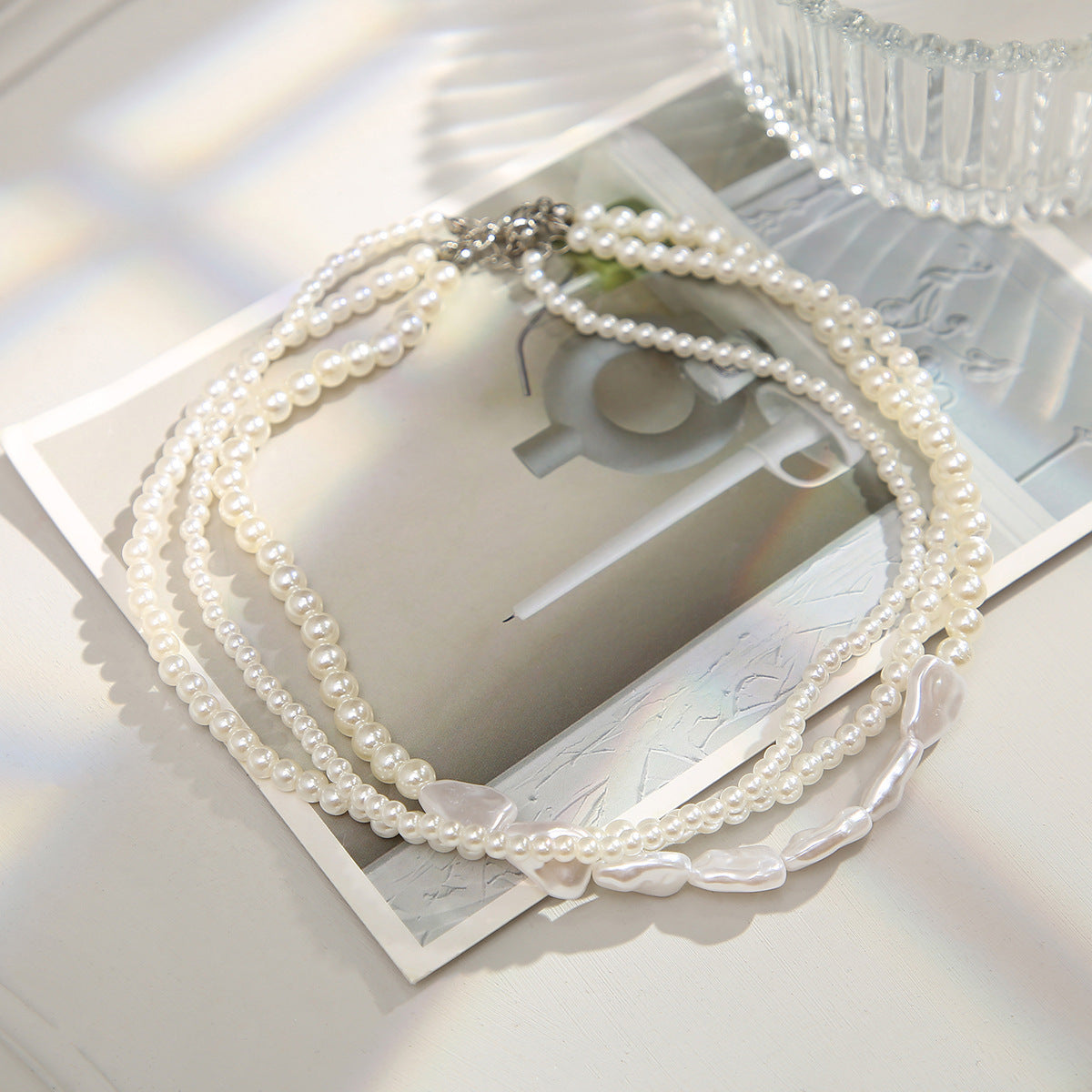 Multi-Layer Baroque Pearl Choker Necklace for Women