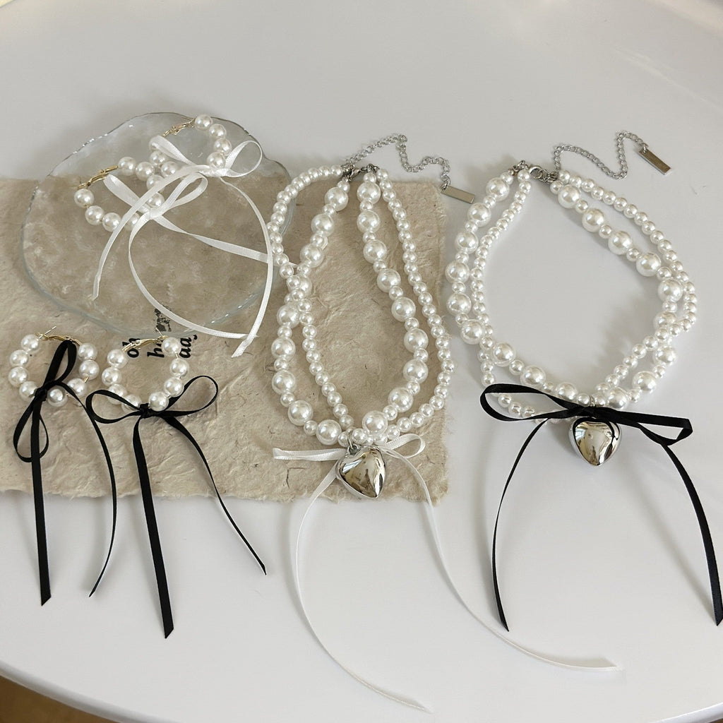 Wed Bridal Vintage Multi Layer Pearl Choker Necklace