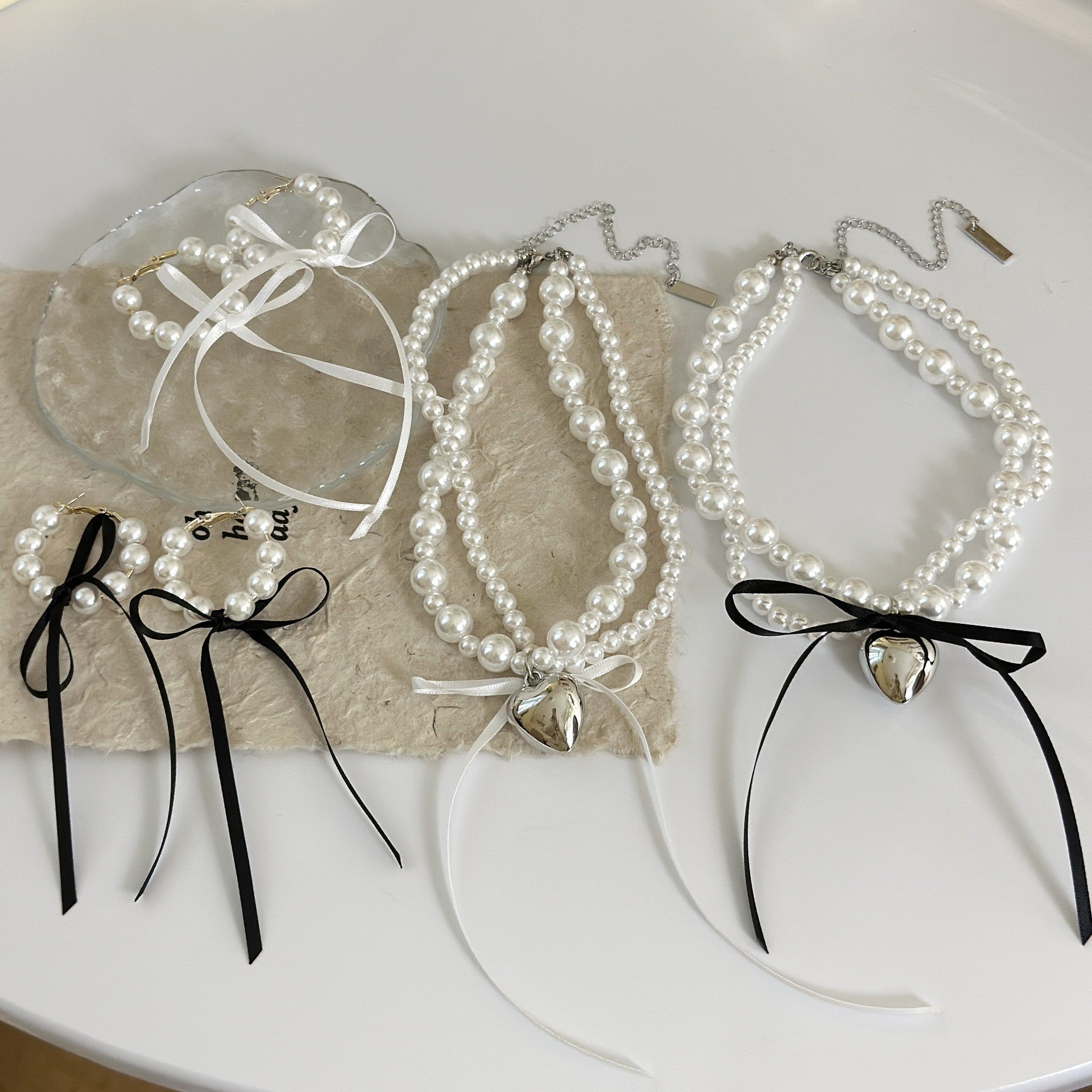 Wed Bridal Vintage Multi Layer Pearl Choker Necklace