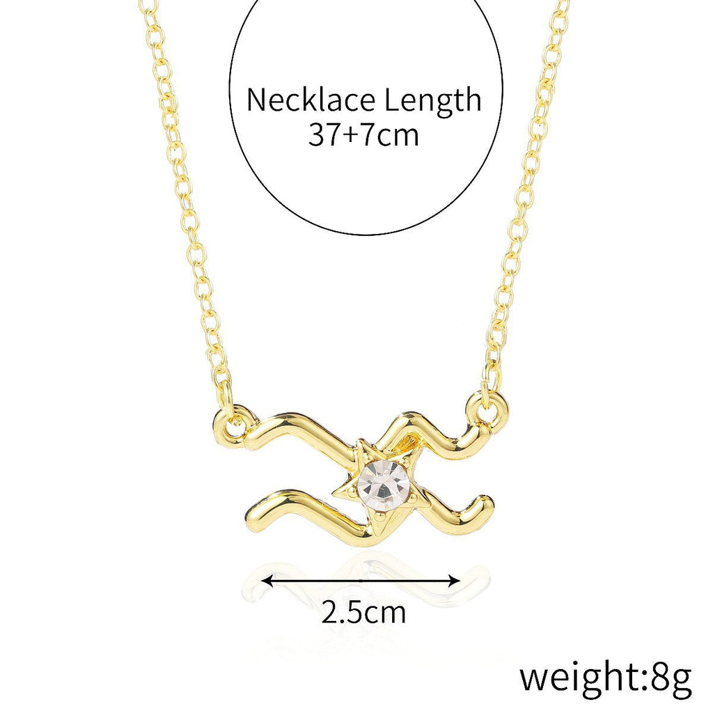 Custom 12 Zodiac Necklace Horoscope Necklace