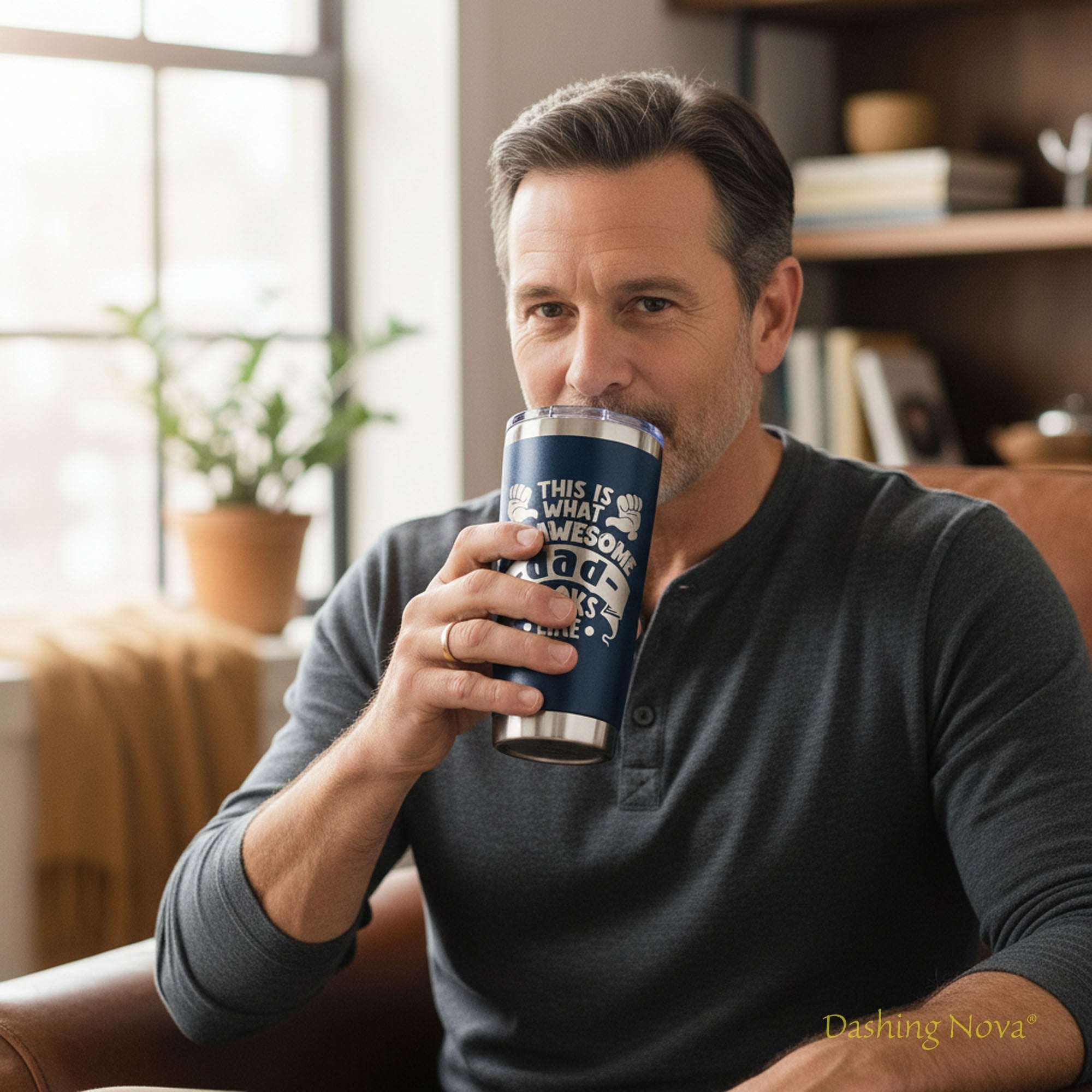 Best Dad Ever Laser Engraved Tumbler - Father's Day & Birthday Gift