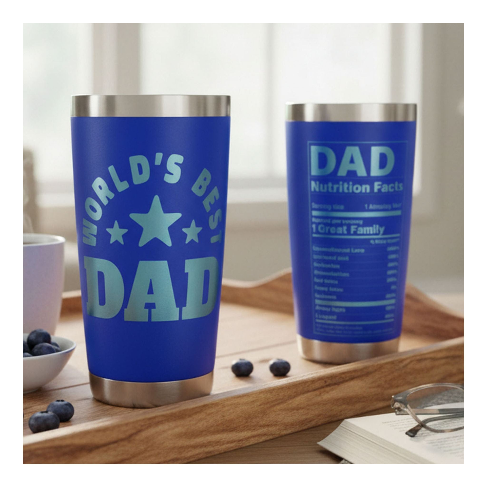 Best Dad Ever Laser Engraved Tumbler - Father's Day & Birthday Gift