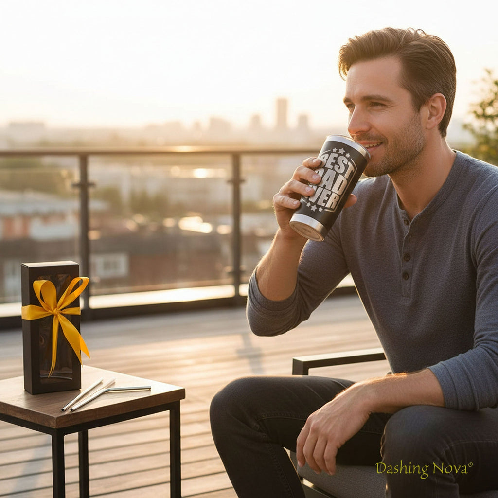 Best Dad Ever Laser Engraved Tumbler - Father's Day & Birthday Gift