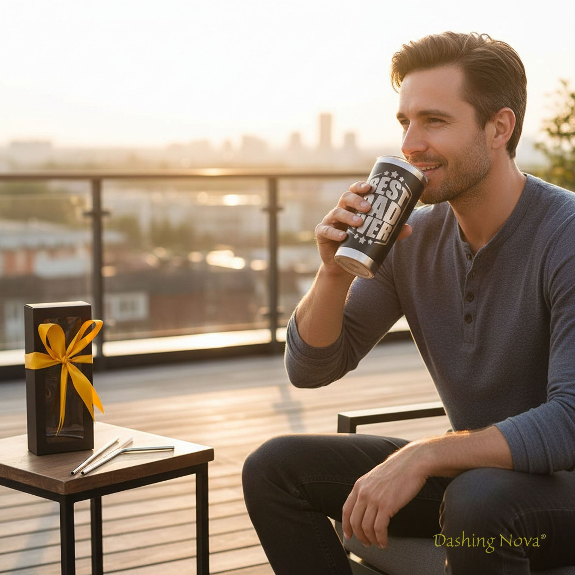 Best Dad Ever Laser Engraved Tumbler - Father's Day & Birthday Gift