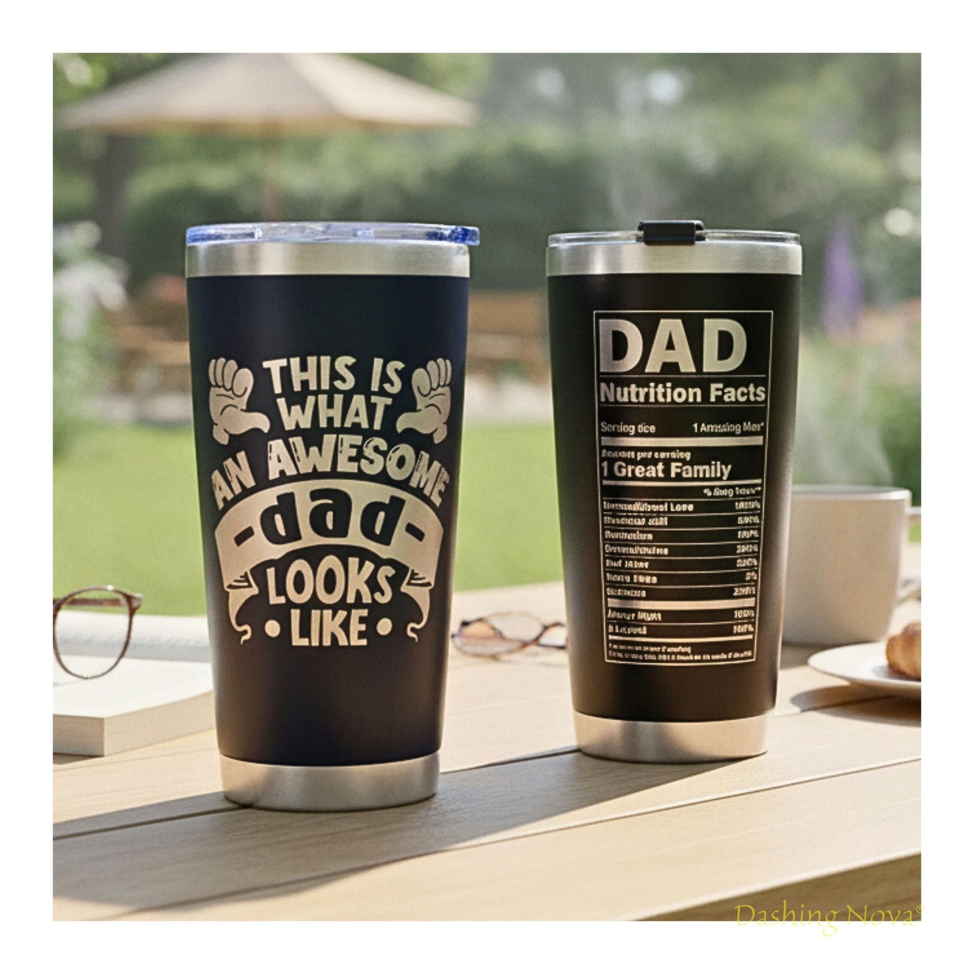 Best Dad Ever Laser Engraved Tumbler - Father's Day & Birthday Gift
