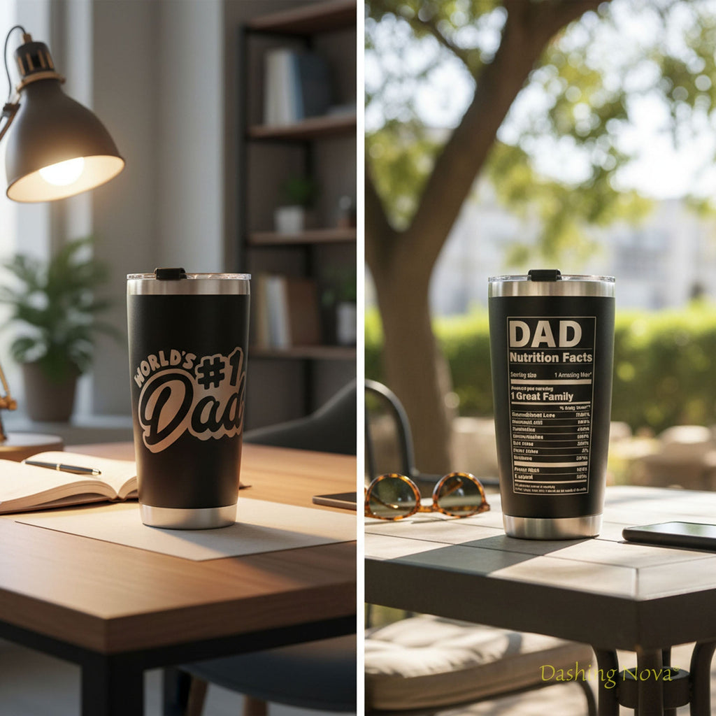 Best Dad Ever Laser Engraved Tumbler - Father's Day & Birthday Gift