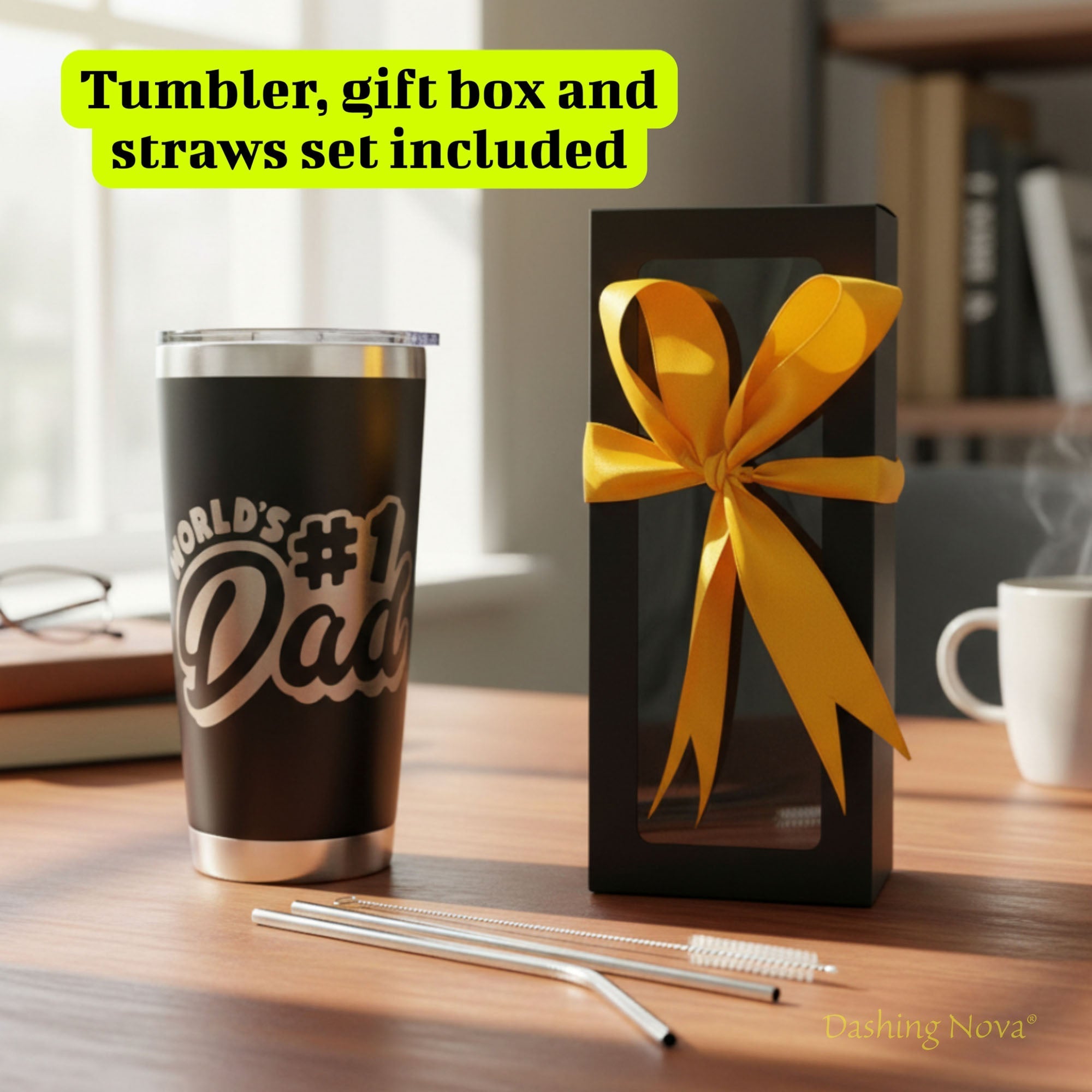 Best Dad Ever Laser Engraved Tumbler - Father's Day & Birthday Gift