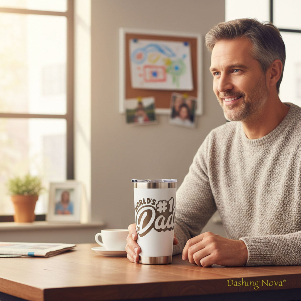 Best Dad Ever Laser Engraved Tumbler - Father's Day & Birthday Gift