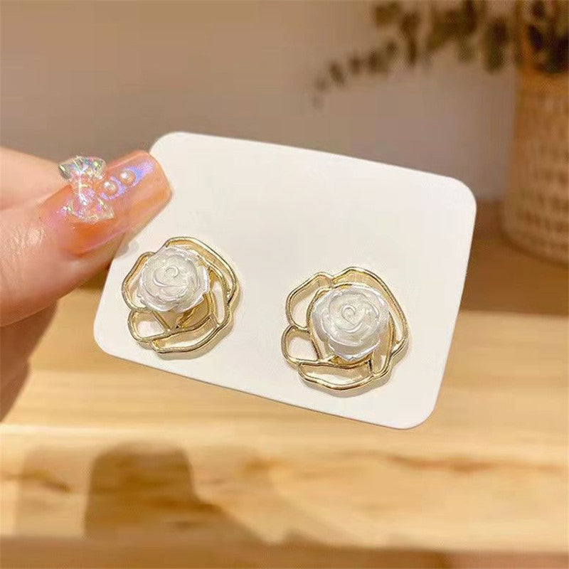 Retro Rose Flower Earrings for Women