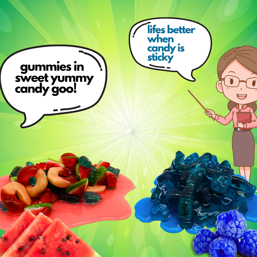 Sweet Gooey Gummies – Blue Raspberry & Watermelon in Sweet Ooze | Candy